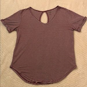 🛍Red and white striped So t-shirt